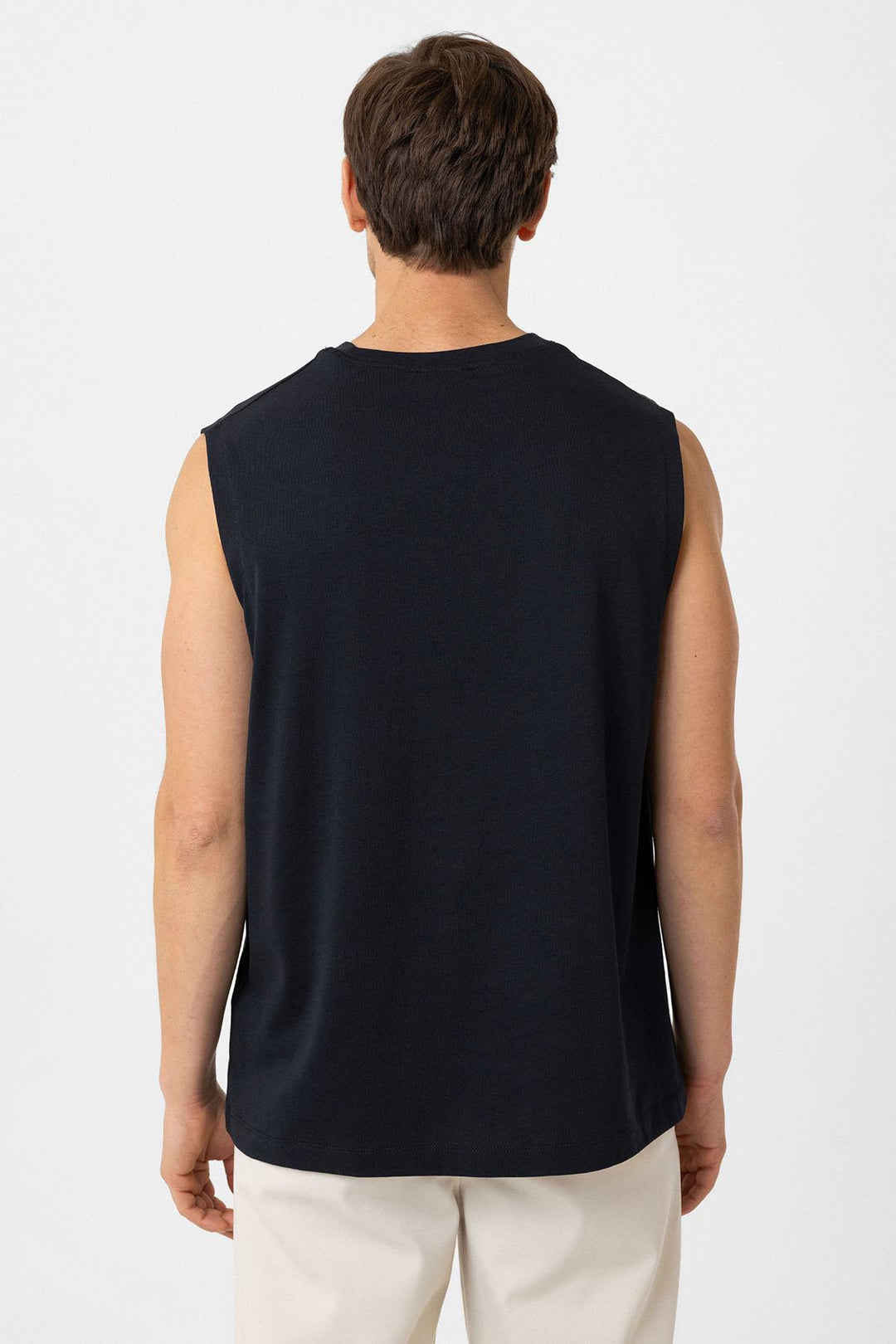ANT Antioch Lacivert Relaxed Fit Erkek Kolsuz T-Shirt - Bari