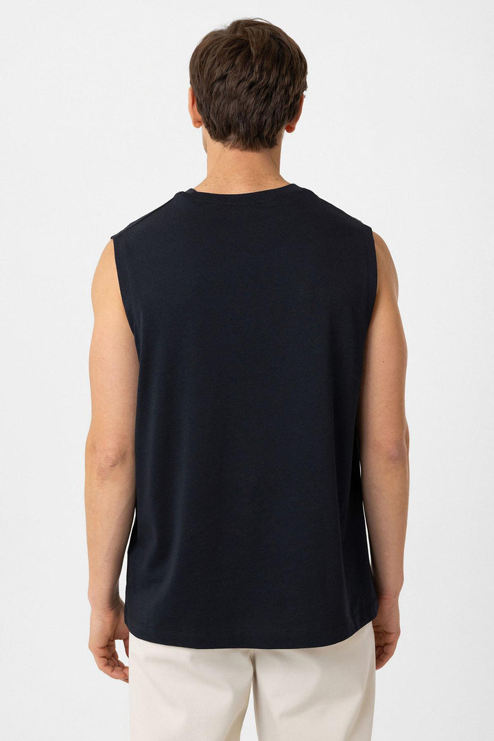 ANT Antioch Lacivert Relaxed Fit Erkek Kolsuz T-Shirt - Bari