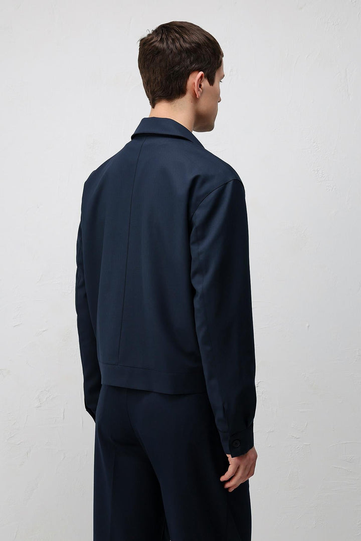 ANT Antioch Lacivert Relaxed Fit Fermuarlı Erkek Mont - Manassas