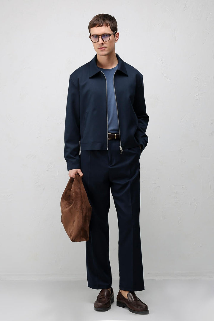 ANT Antioch Lacivert Relaxed Fit Fermuarlı Erkek Mont - Manassas