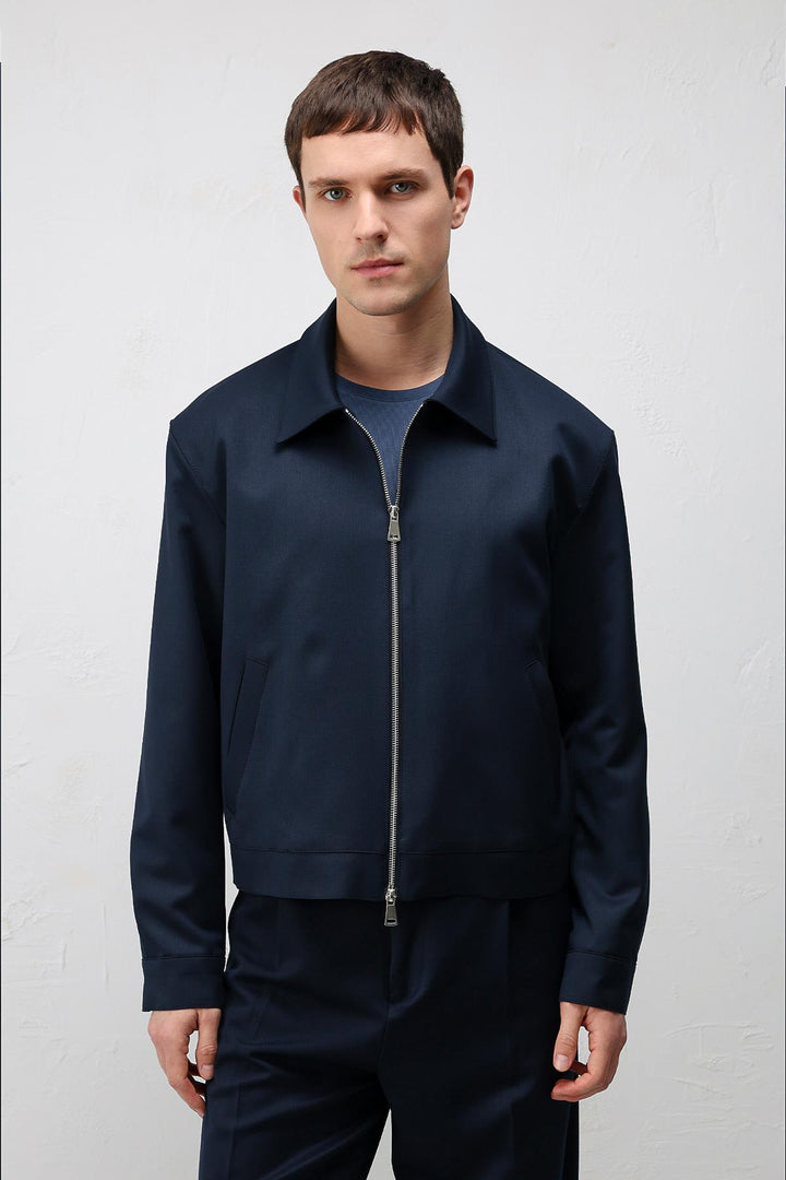 ANT Antioch Lacivert Relaxed Fit Fermuarlı Erkek Mont - Manassas