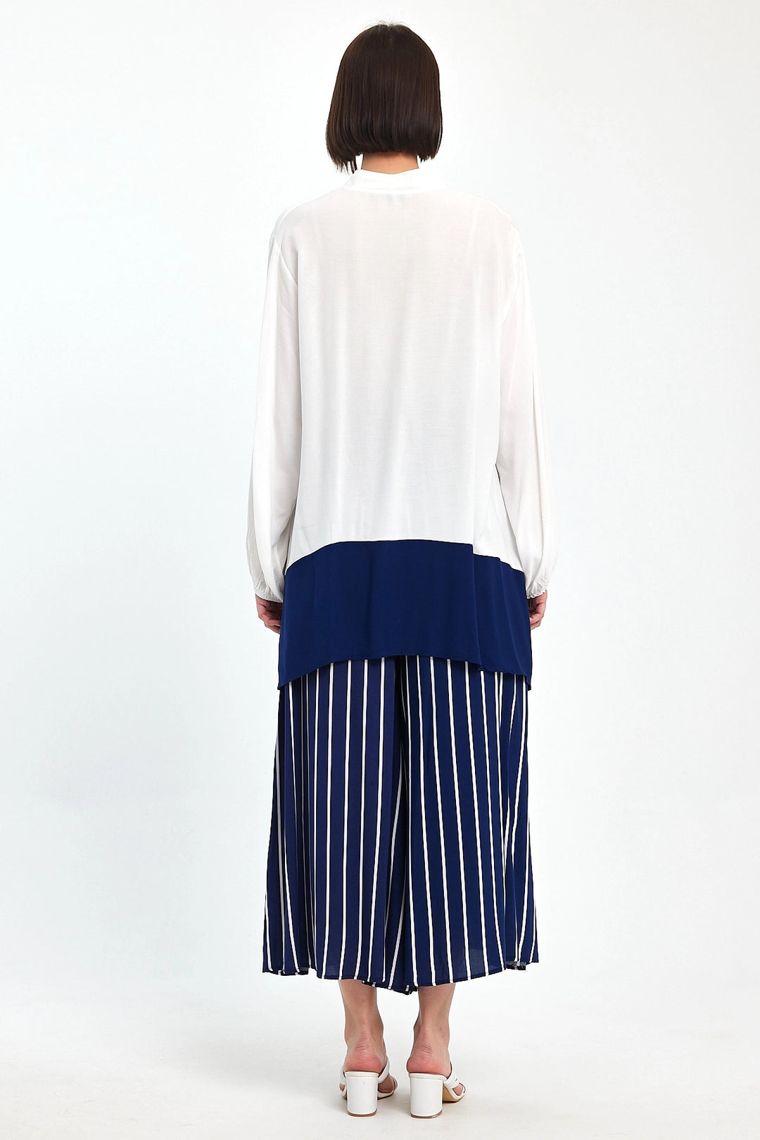 Maxi Boy Navy Color Block Striped Pants and Long Tunic Set BCVL-241021 - Neu-Ulm
