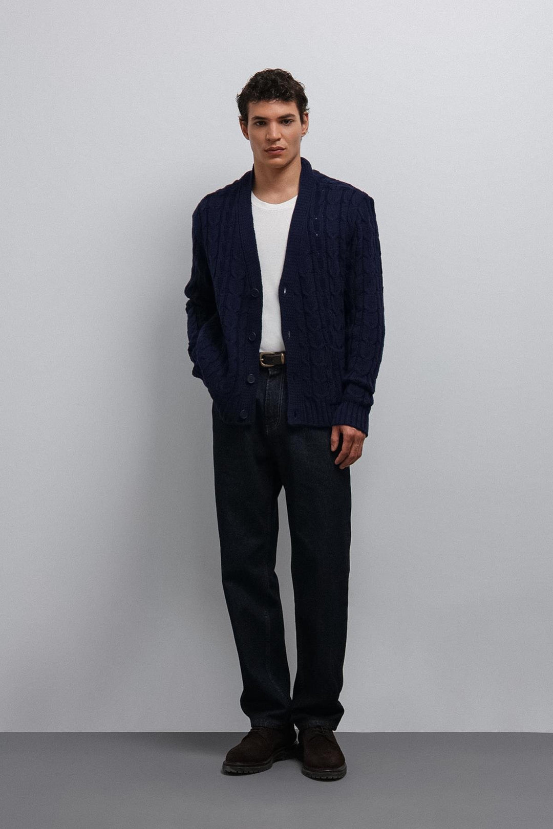 ANT Antioch Blue Textured Men's Cardigan with Braided Hair - Egypt Lake-Leto