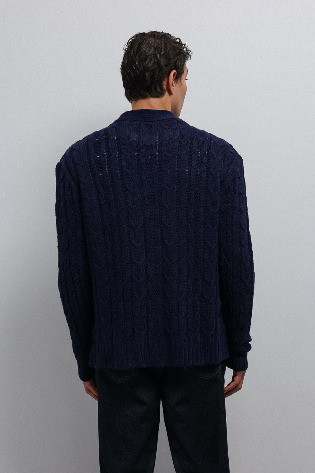 ANT Antioch Blue Textured Men's Cardigan with Braided Hair - Egypt Lake-Leto