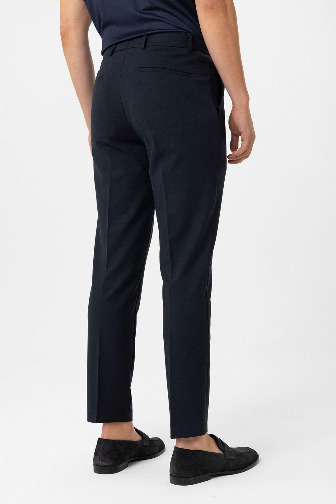 ANT Antioch Navy Blue Slim Fit Comfort Men's Pants - Lucerne