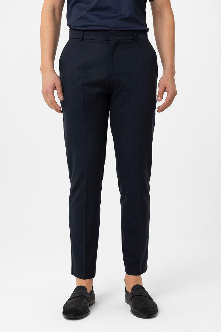 ANT Antioch Navy Blue Slim Fit Comfort Men's Pants - Lucerne