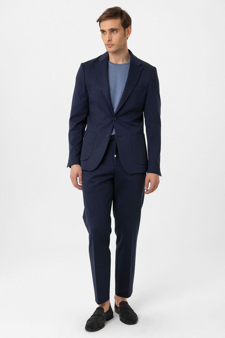 ANT Antioch Navy Blue Slim Fit Comfort Men's Suit - Telford