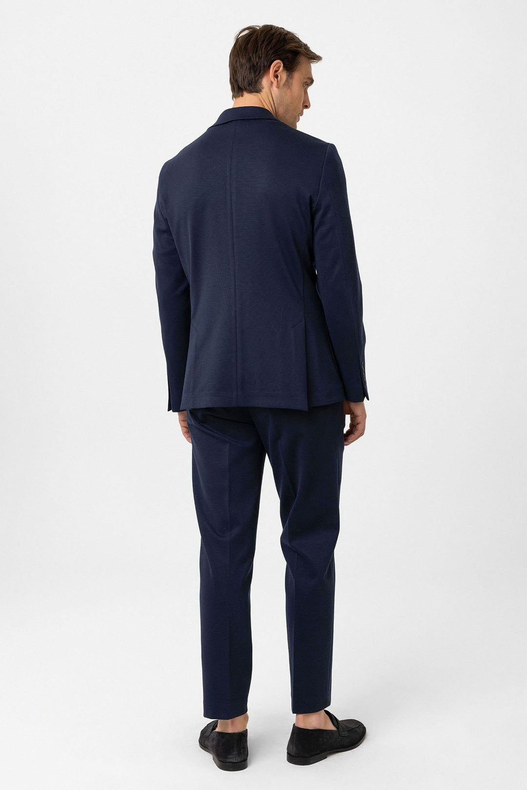 ANT Antioch Navy Blue Slim Fit Comfort Men's Suit - Telford
