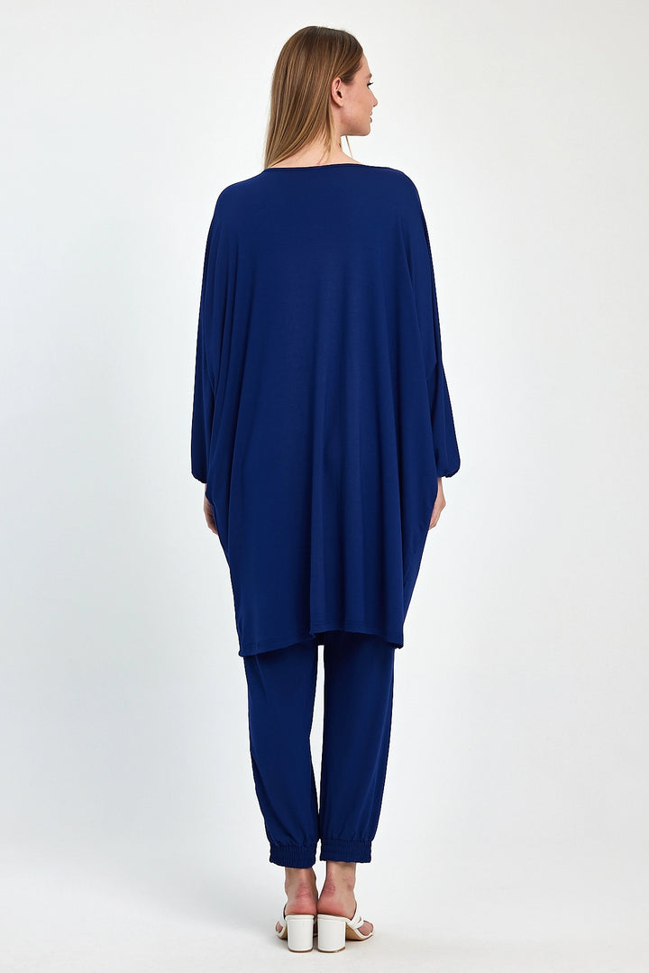 Maxi Boy Navy Tunic and Pants Knitted Viscon Top Set BCVL-251029 - Passaic