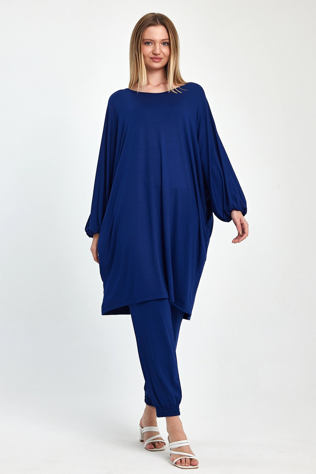 Maxi Boy Navy Tunic and Pants Knitted Viscon Top Set BCVL-251029 - Passaic