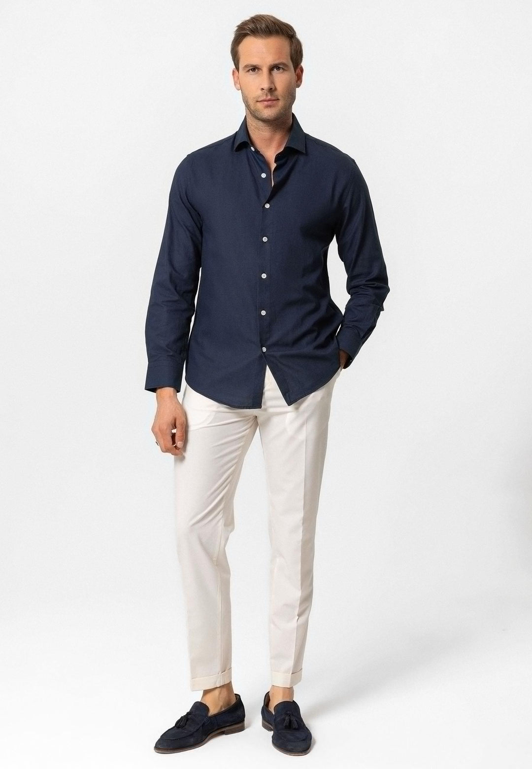 ANT Long Sleeve Slim Fit Men's Shirt - Apple Valley