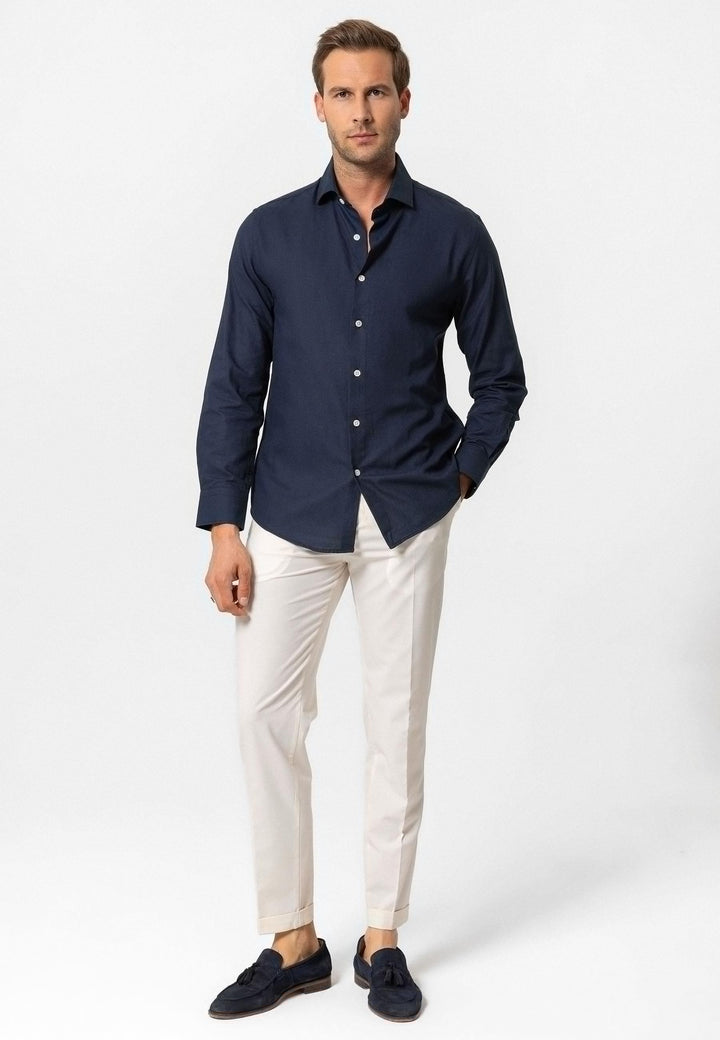 ANT Long Sleeve Slim Fit Men's Shirt - Apple Valley