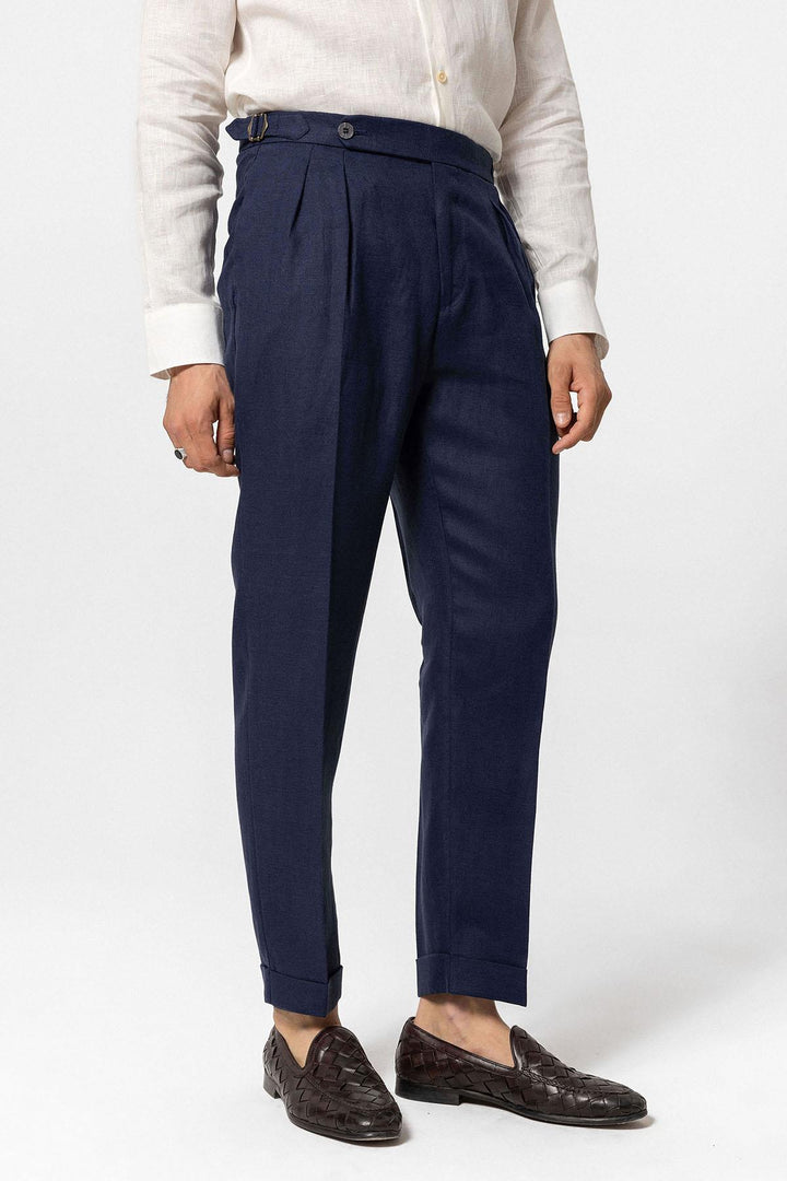 ANT High Waist 100% Linen Pleated Men's Pants - Guacharachi