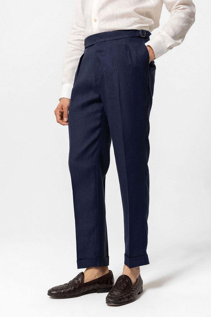 ANT High Waist 100% Linen Pleated Men's Pants - Guacharachi