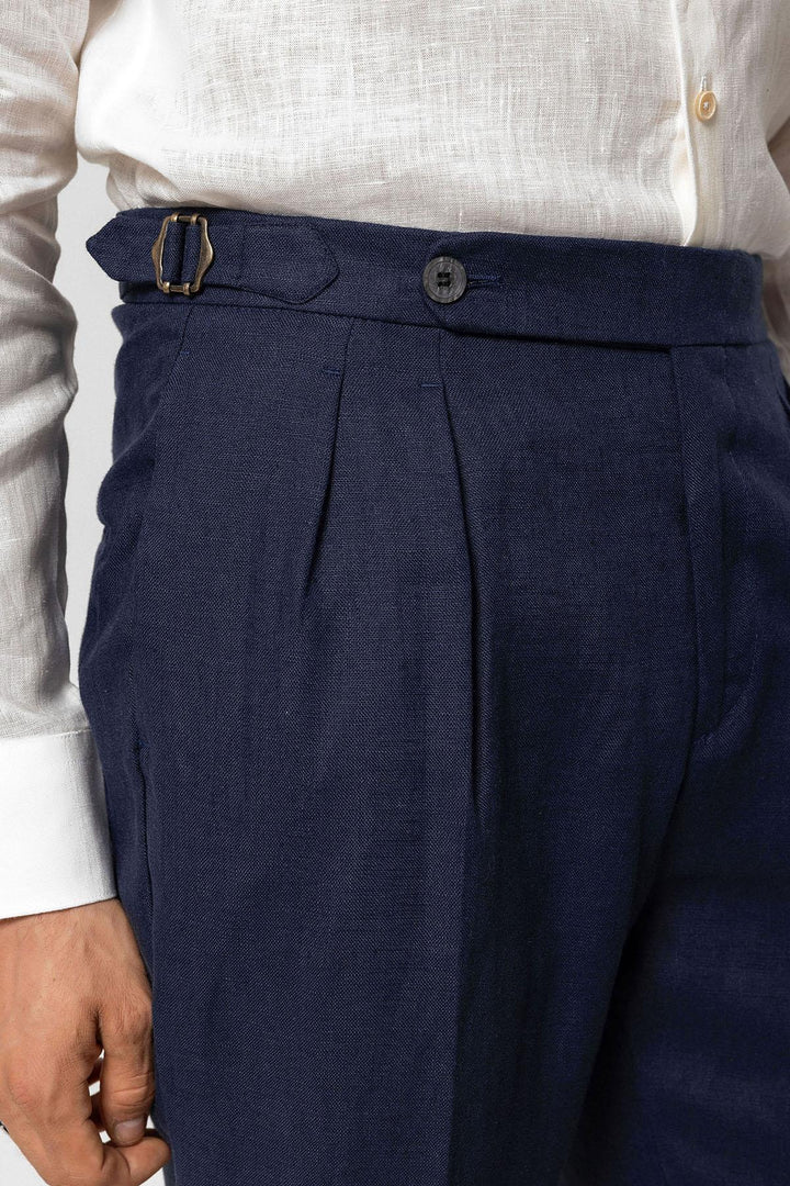 ANT High Waist 100% Linen Pleated Men's Pants - Guacharachi