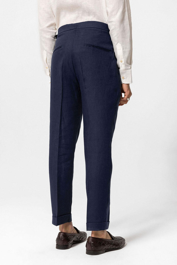 ANT High Waist 100% Linen Pleated Men's Pants - Guacharachi