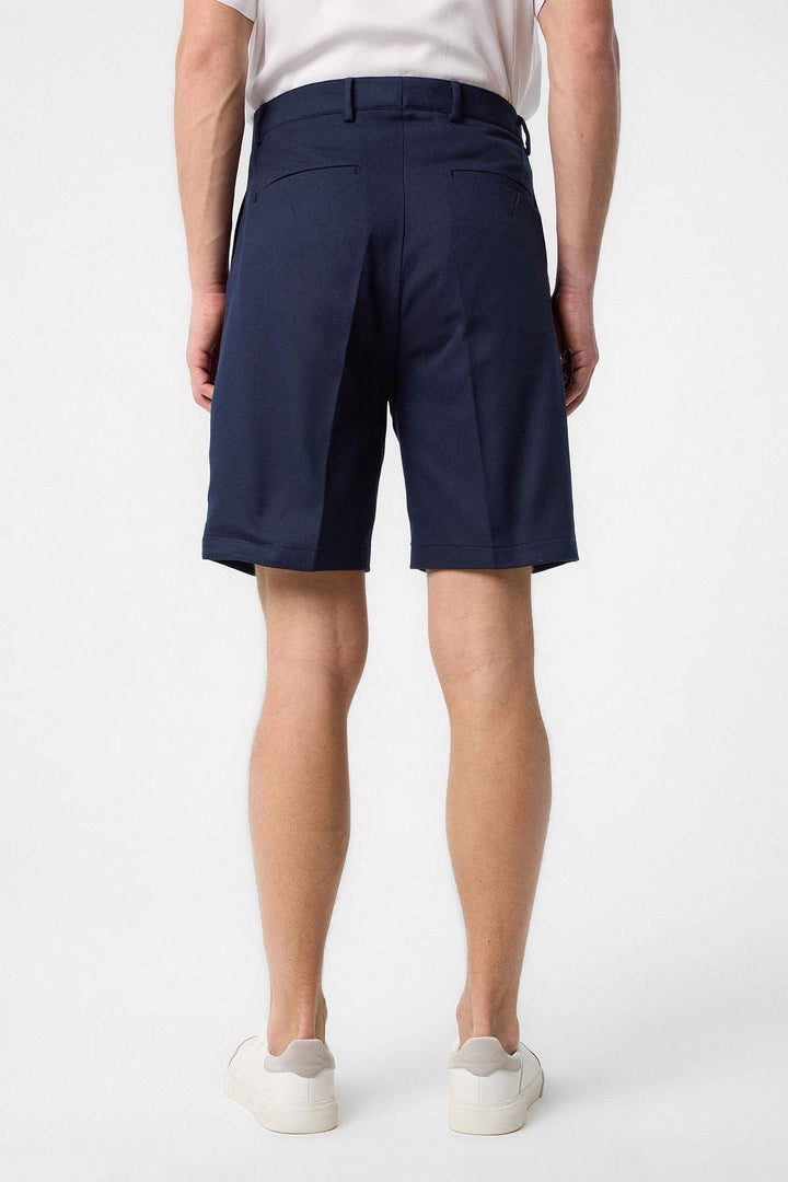 ANT Antioch Navy High Waist Pleated Men's Shorts - Pinneberg