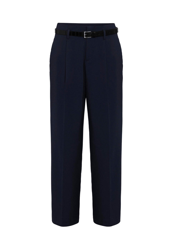 ANT Antioch Navy High Waist Flared Women's Pants - Bordeaux