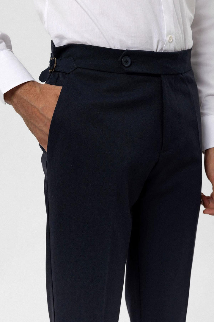 ANT Antioch Navy High Waist Regular Fit Men's Pants - Barri