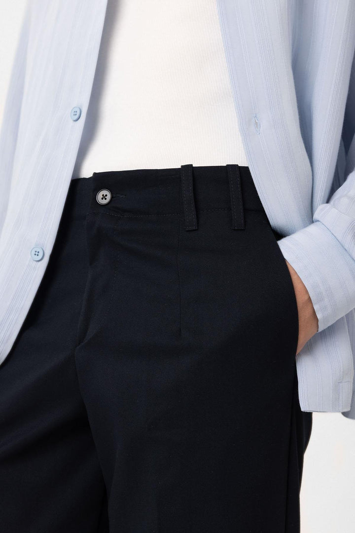 ANT Antioch Lacivert Yüksek Bel Straight Fit Erkek Pantolon - Châteauroux