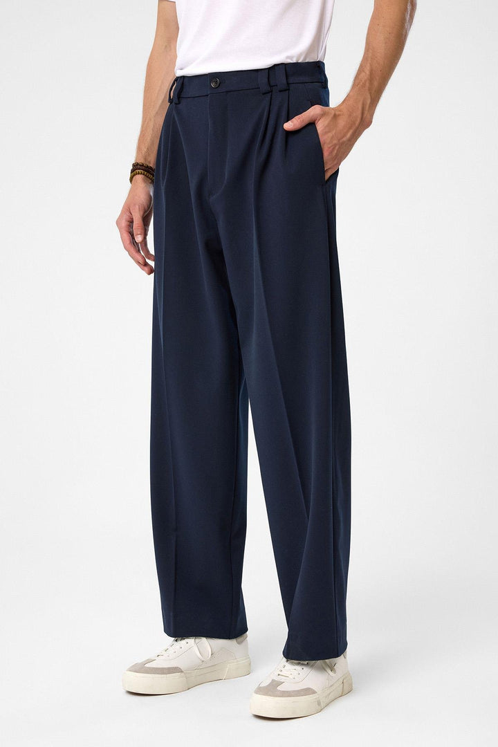 ANT Antioch Blue Rise Bel Relax Fit Pleated Men's Pants - Mieres