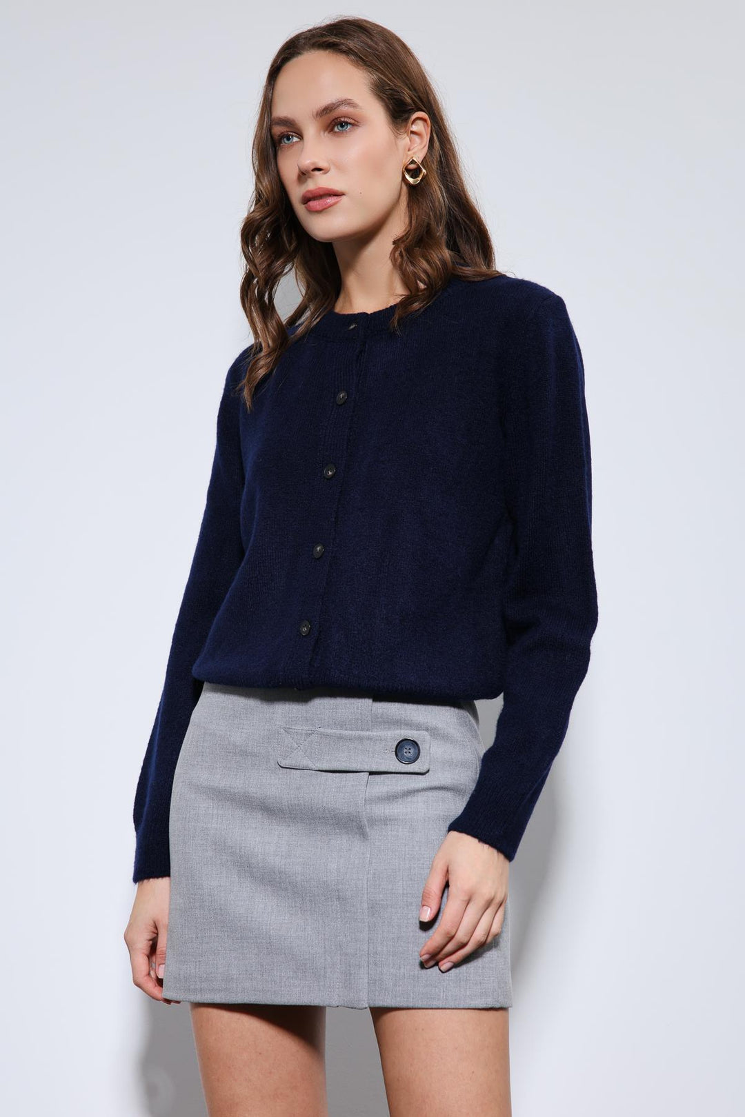 ANT Antioch Lacivert Yumuşak Dokulu Hırka - Newnan