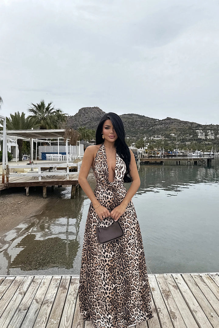 EYY Women Dulcie Long Leopard Dress - Arroyomolinos