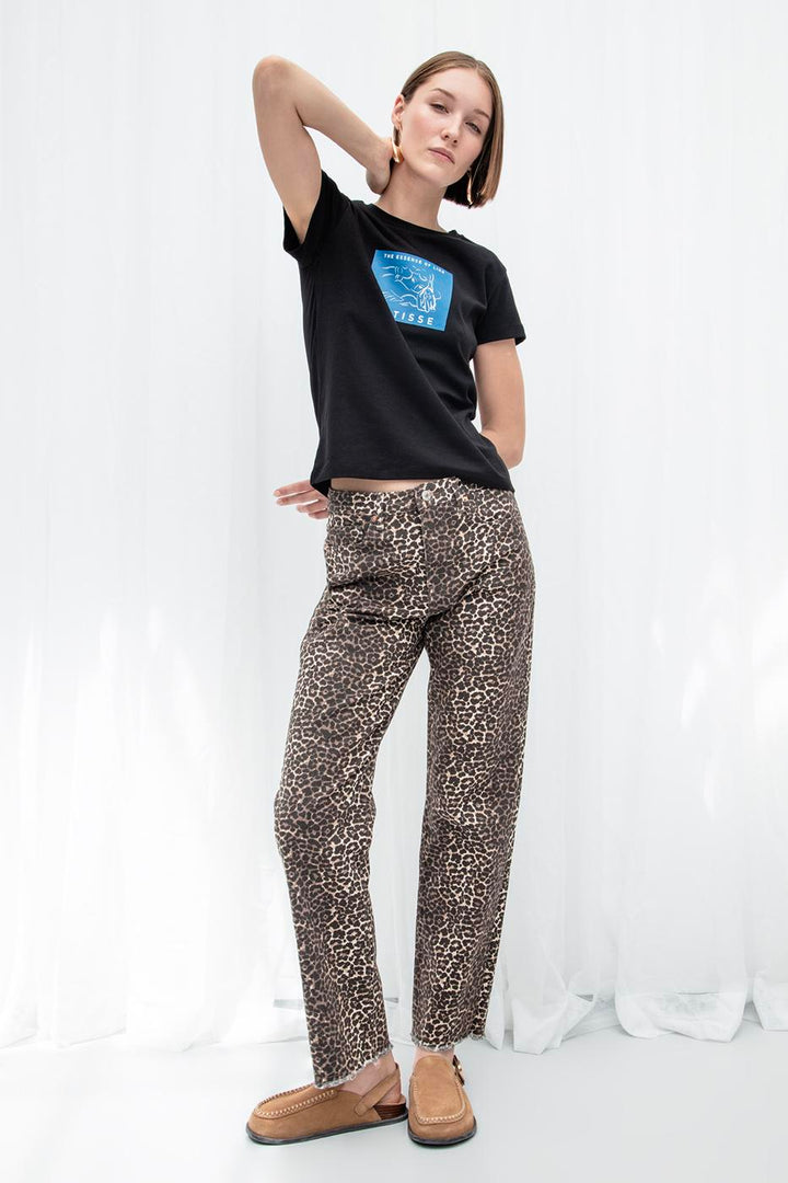 BSL Women Leopard Patterned Trousers - Richland