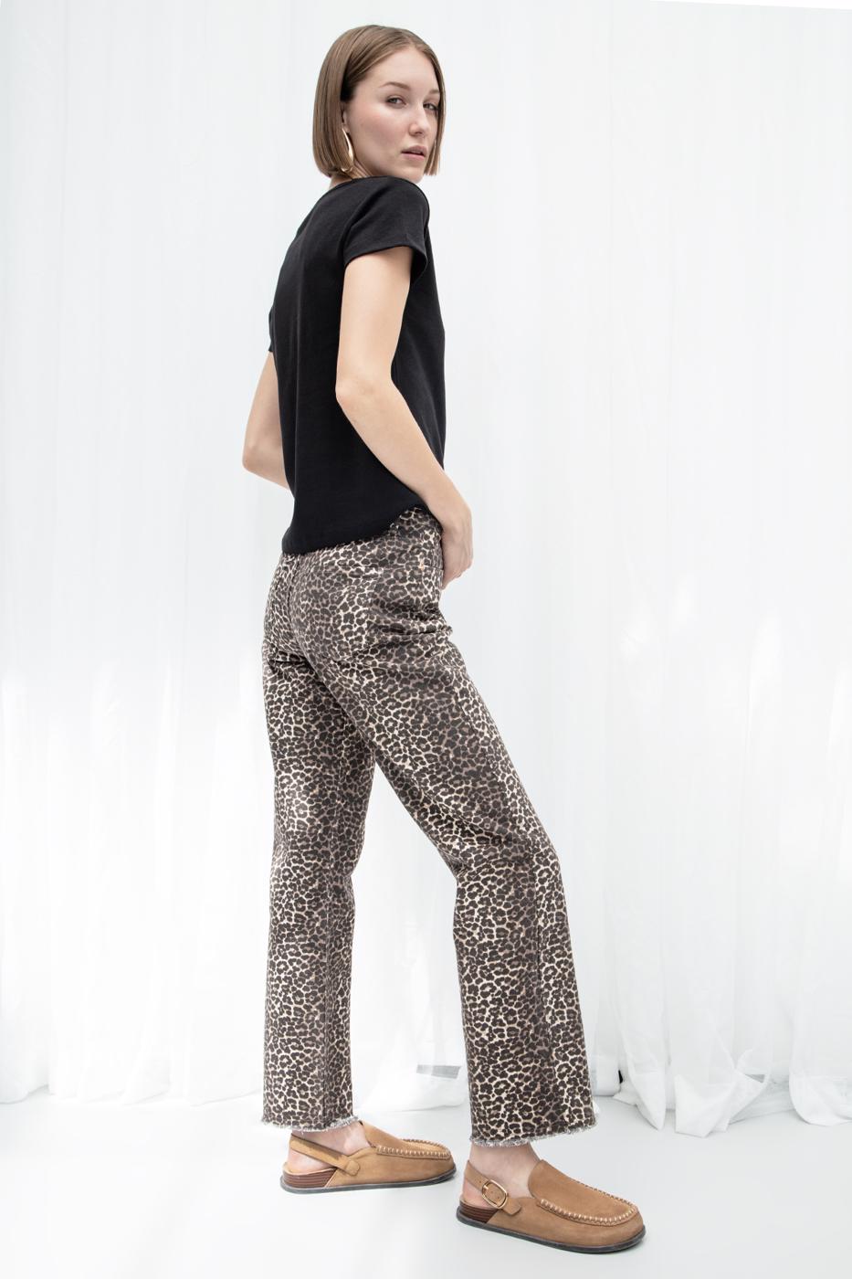 BSL Women Leopard Patterned Trousers - Richland