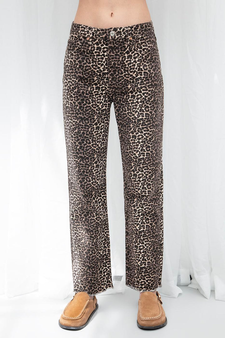 BSL Women Leopard Patterned Trousers - Richland