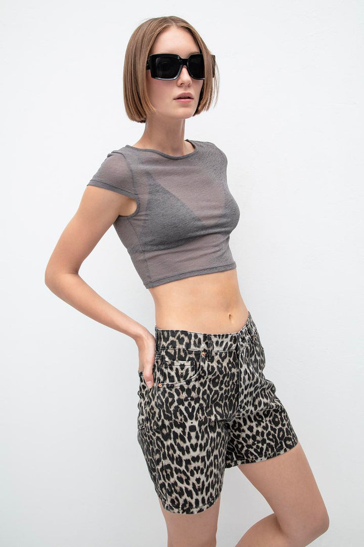 BSL Women Leopard Print Shorts - El Centro