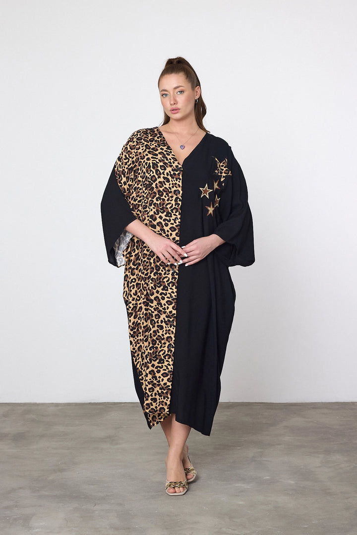 Maxi Boy Leopard Embroidered Woven Viscose Dress BCVL-253102 - North Bethesda