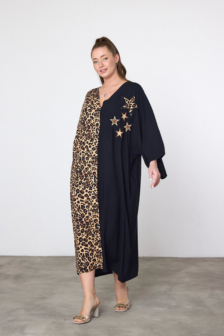 Maxi Boy Leopard Embroidered Woven Viscose Dress BCVL-253102 - North Bethesda