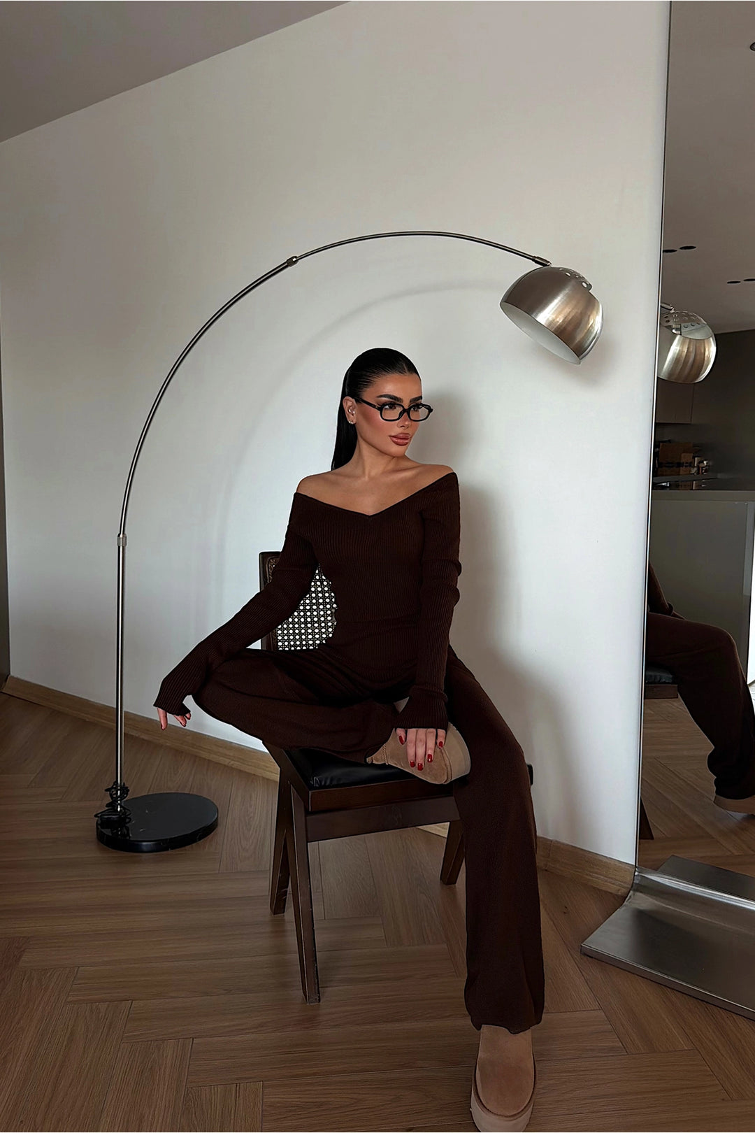 EYY Women Açık Kahverengi Askısız Örme Takım - Stavroúpoli