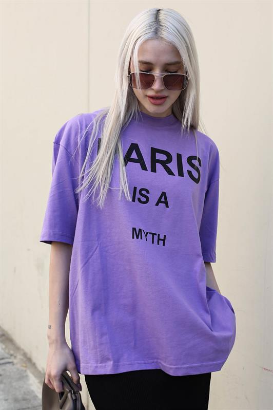 MDX Lila Paris Printed Women's T-Shirt MG1654 - Severn