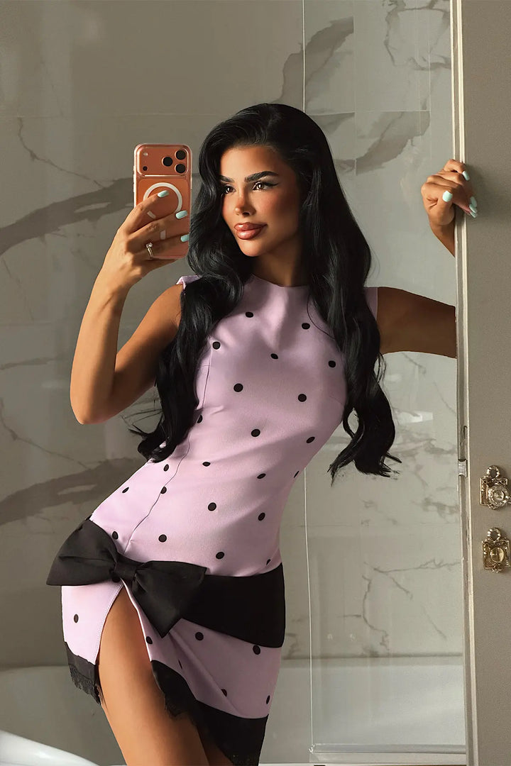 EYY Women Lilac Ribbon Detail Mini Dress - Rye