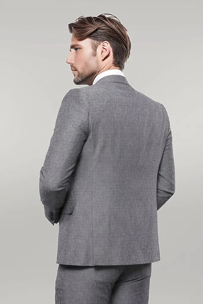 WSS Linen Touch Black 3 Piece Men's Suit  - Sicklerville