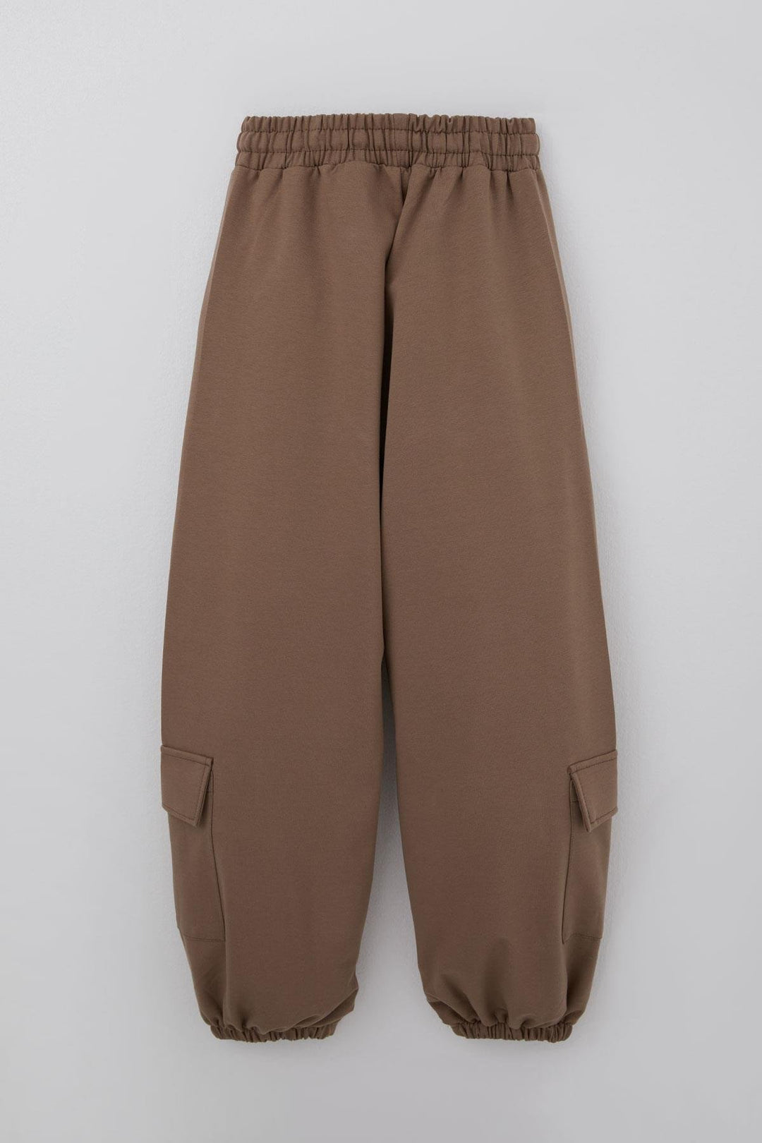 BRE Locoloco Girl's Tracksuit Set with Emblem Cargo Pocketed Elastic Waistband Cuffs 94 Years, Brown - South Shields