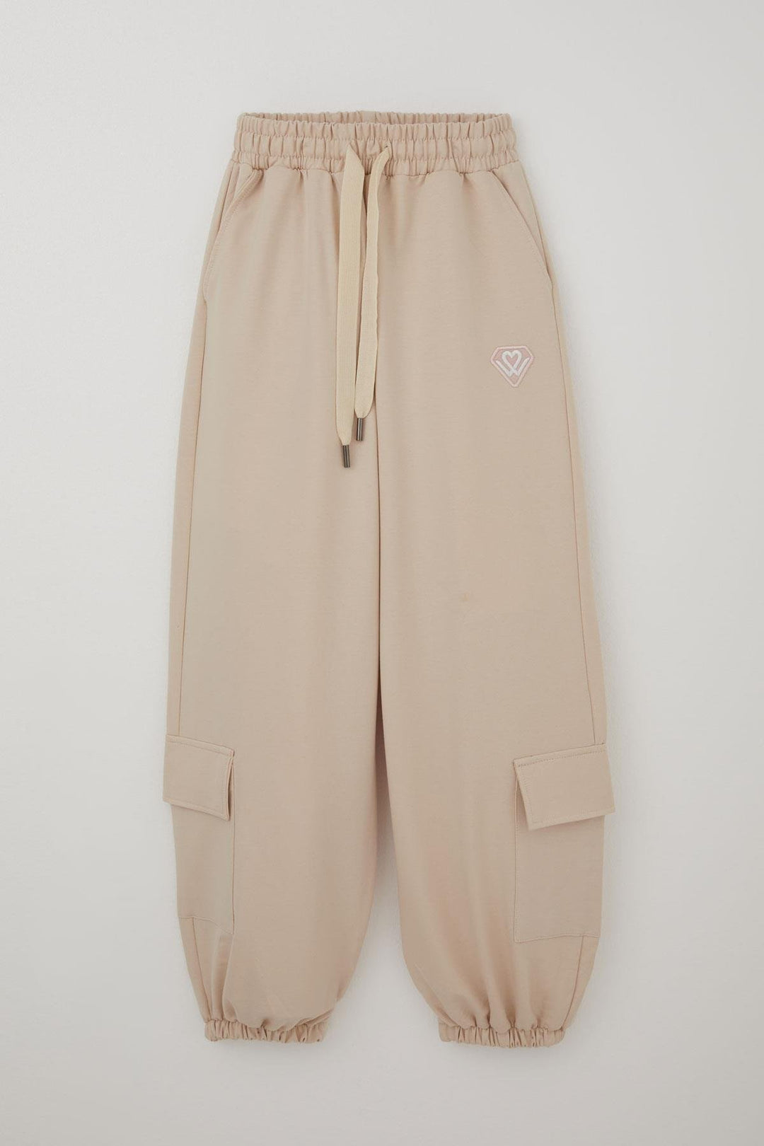 BRE Locoloco Kız Çocuk Eşofman Takımı Armalı Kargo Cepli Beli Paçası Lastikli 94 Yaş, Krem - Loulé