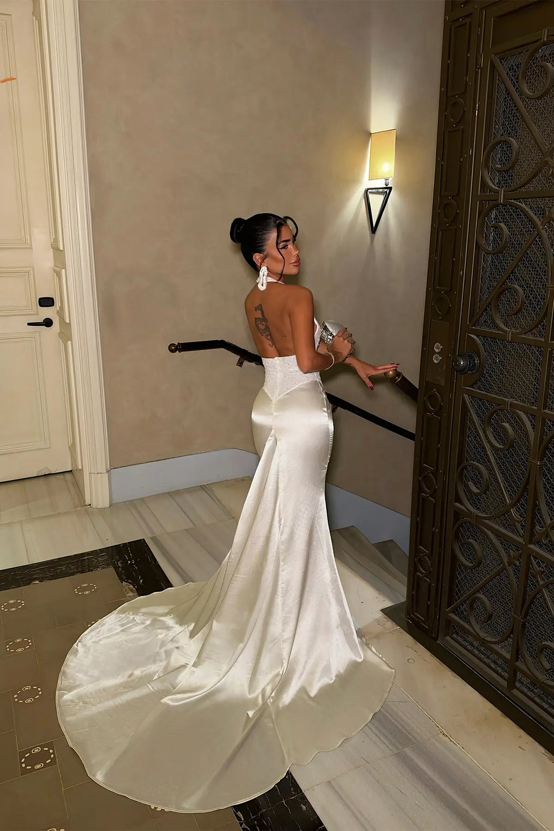 EYY Women Long Dress with White Stone Detail - Gainesville