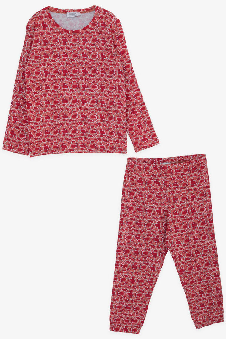 BRE Macaw Girl's Pajama Set Mixed Patterned 3-7 Years, Pink - Marlboro