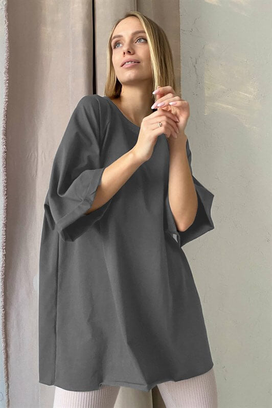 MDX Anthracite Oversize Basic Women's T-shirt - Fürth