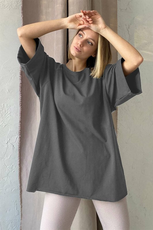 MDX Anthracite Oversize Basic Women's T-shirt - Fürth