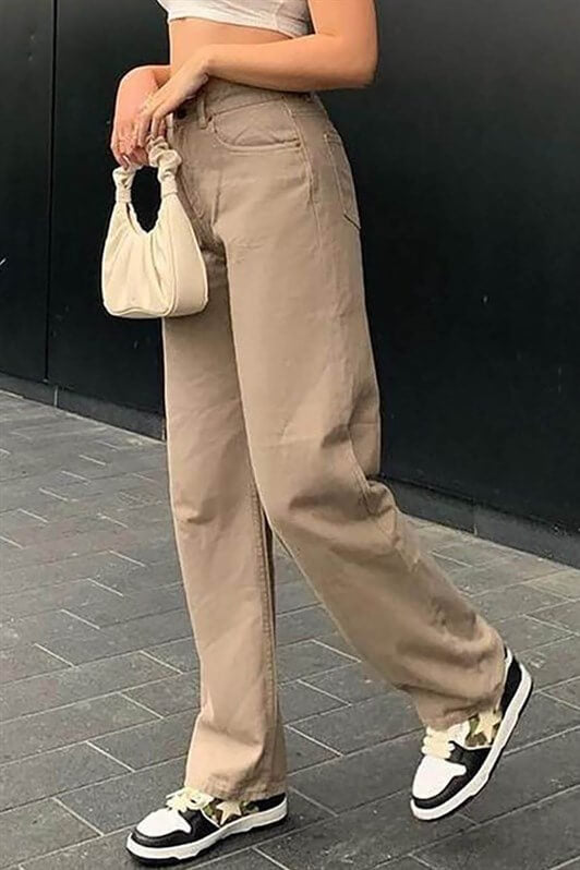 MDX Mad Girls Beige Palazzo Jeans MG1247 - Torres Vedras