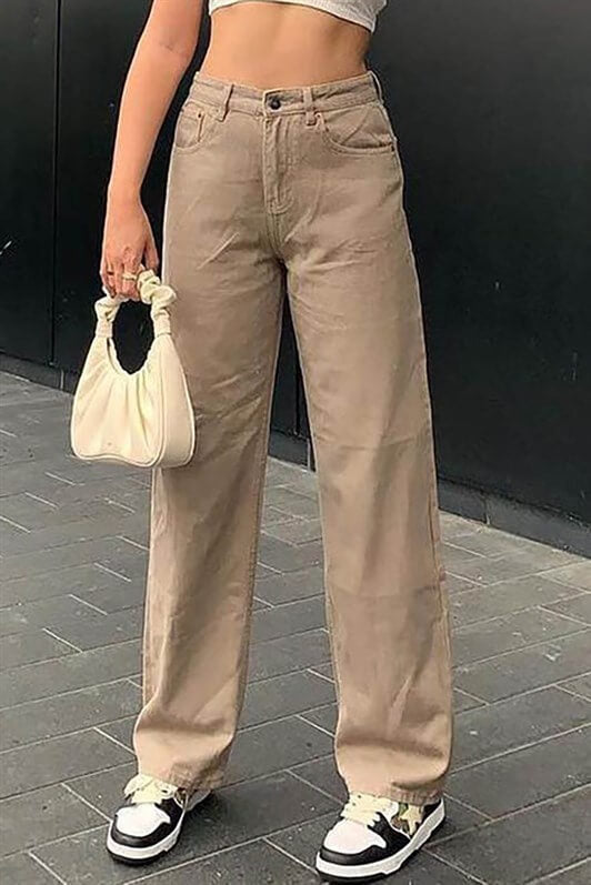 MDX Mad Girls Beige Palazzo Jeans MG1247 - Torres Vedras