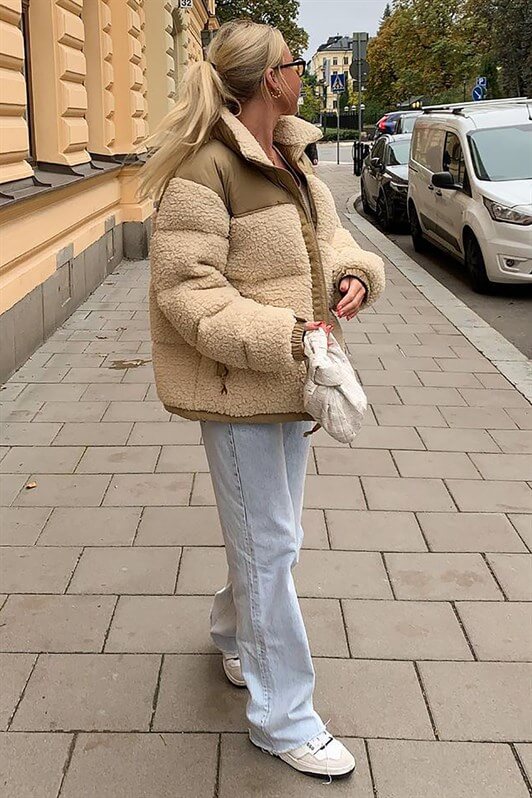 MDX Beige Plush Oversized Coat MG1371 - Pembroke Pines