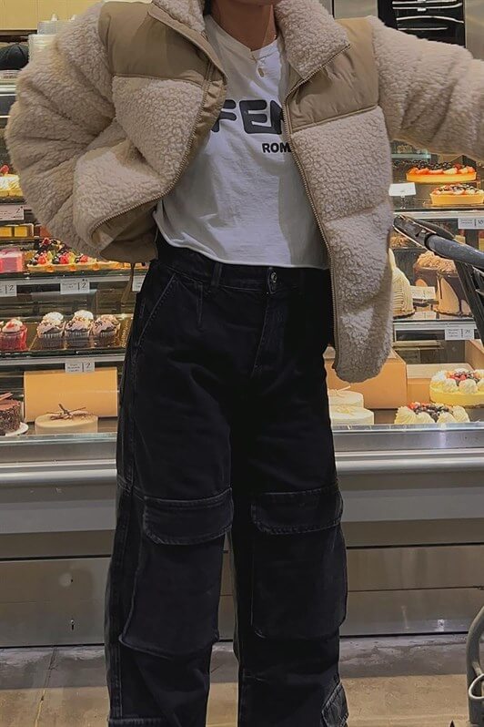 MDX Beige Plush Oversized Coat MG1371 - Pembroke Pines
