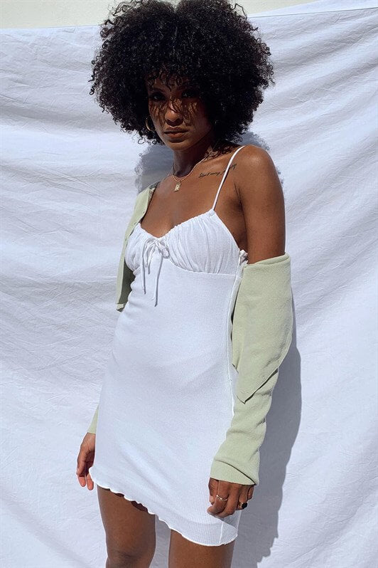MDX White Strappy Mini Dress MG1404 - Stolberg