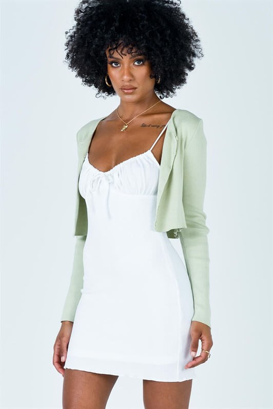 MDX White Strappy Mini Dress MG1404 - Stolberg
