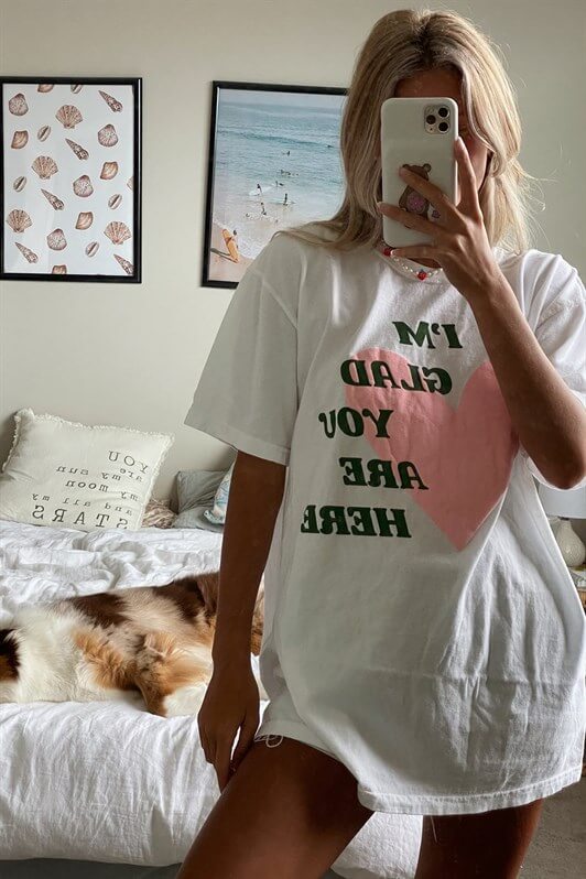 MDX Mad Girls White Printed T-shirt Mg1202 - La Seyne-sur-Mer